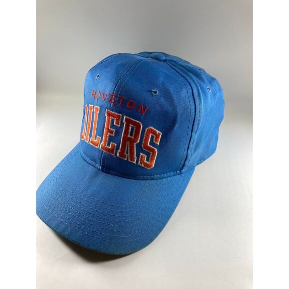 Vintage 1990's Houston Oilers Starter NFL Script Snapback Hat - Picture 2 of 8